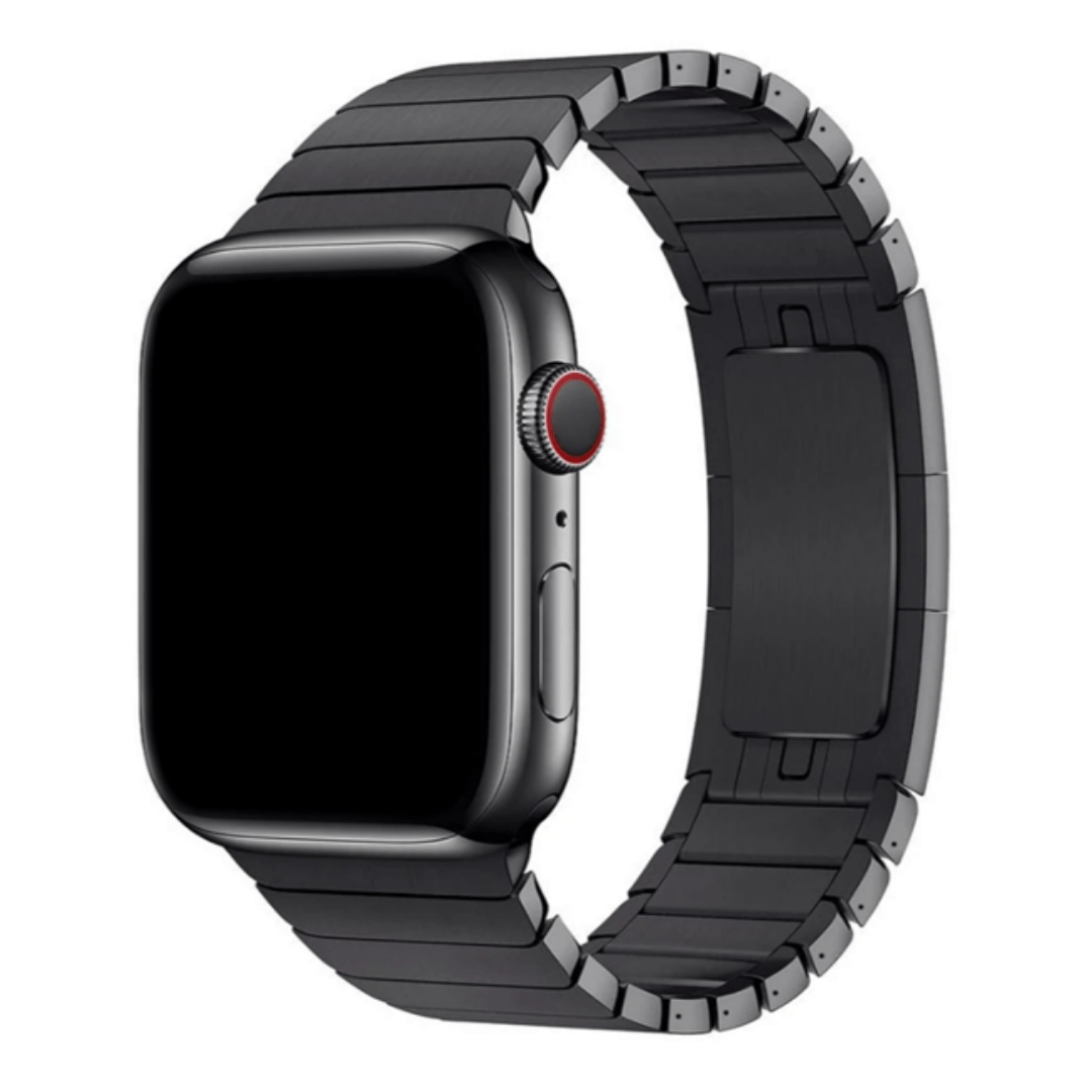 Link Bracelet Apple Watch Band - Black - The Salty Fox