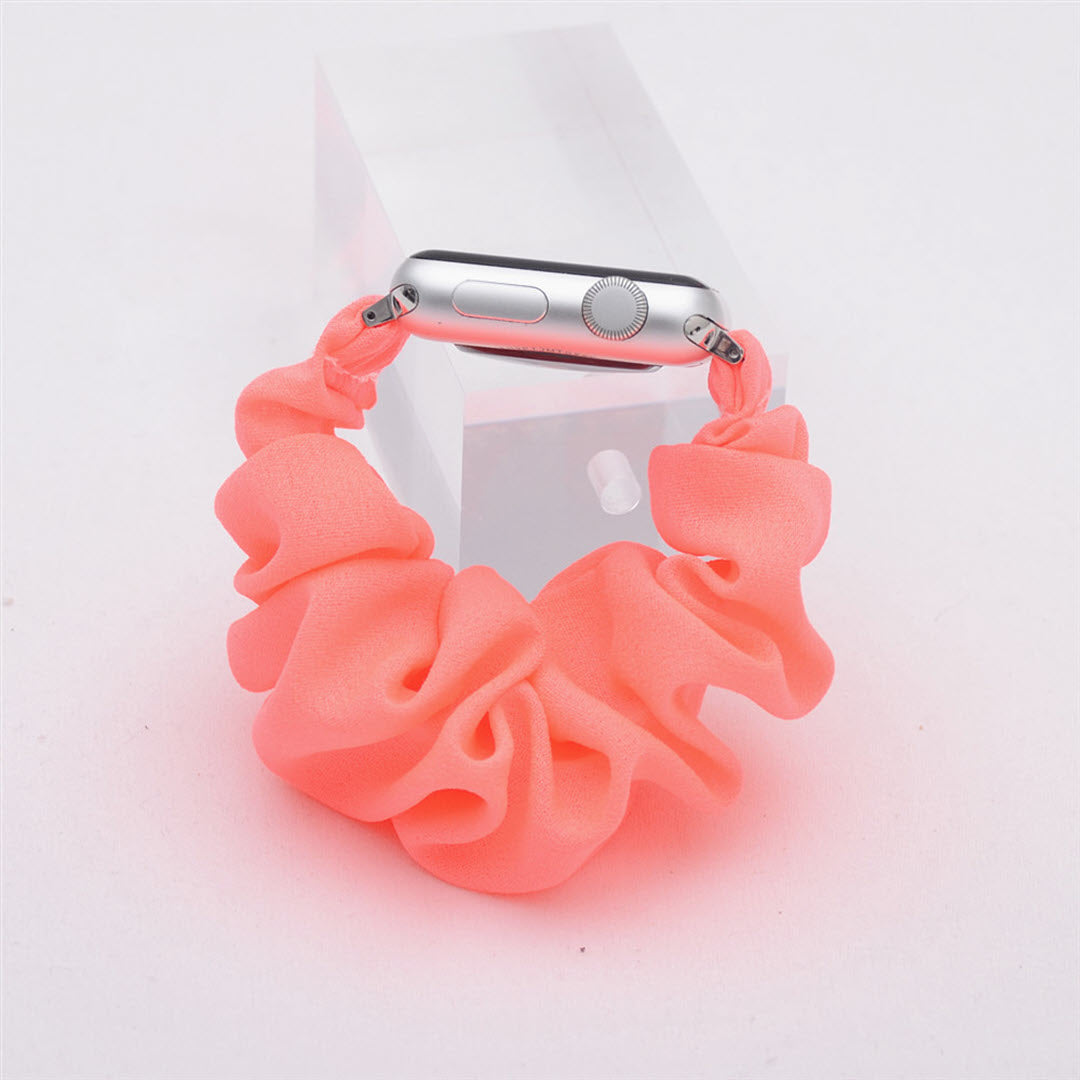Scrunchie Apple Watch Band - Coral